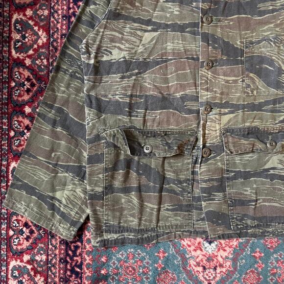 Vintage 70s Ranger Tiger Stripe Camo Hunting Jacket Size Small 21x26 - Picture 6 of 6
